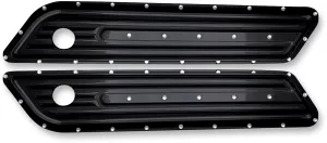 Covingtons C1010-B Saddlebag Hinge Covers - Dimpled - Black
