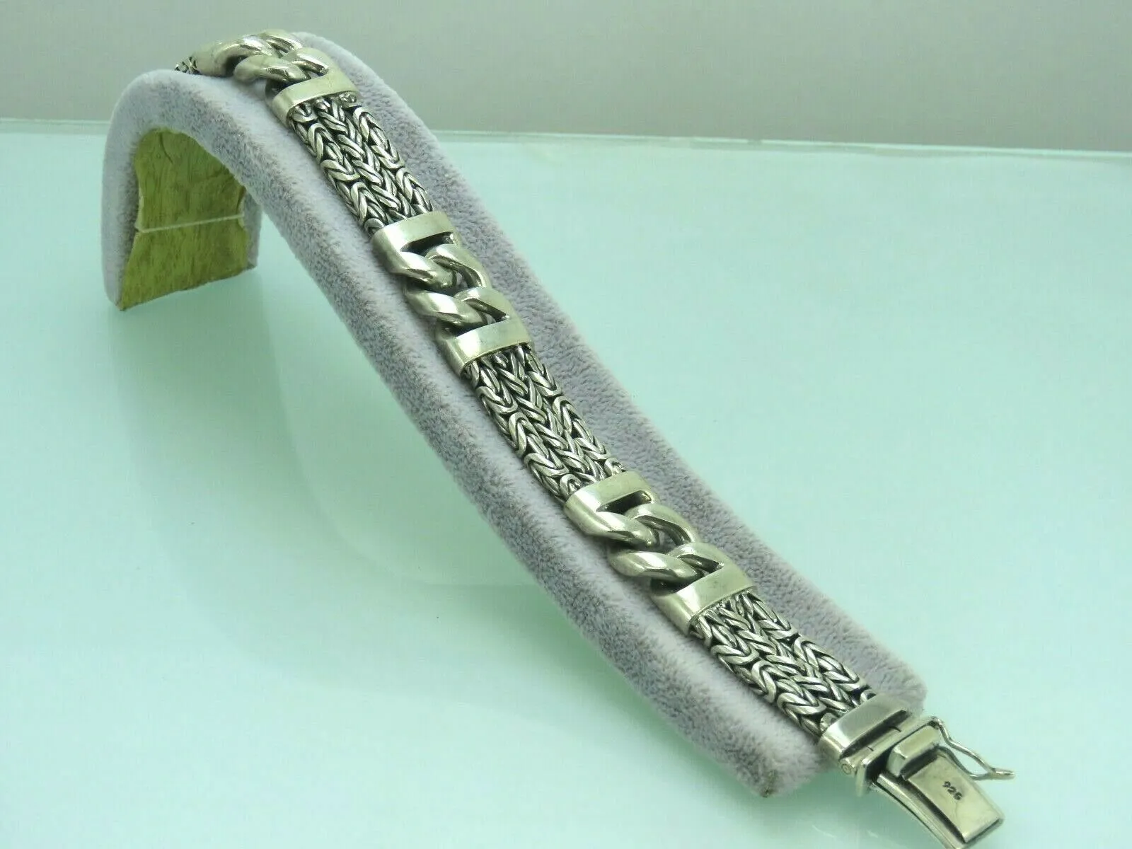Turkish Handmade Jewelry 925 Sterling Silver King Design Mens Bracelets